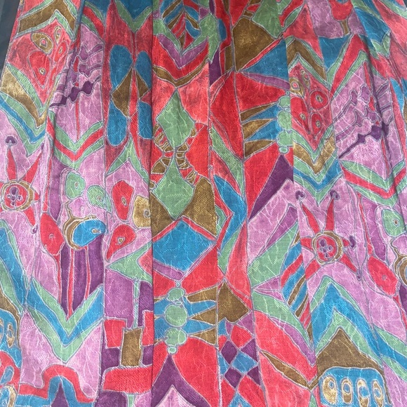 Women's vintage GEIGER 100% pure wool, pleated skirt  side zipper/pockets - Picture 4 of 10